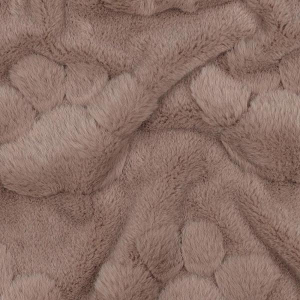 Wellnessfleece mit Tierpfoten Taupe